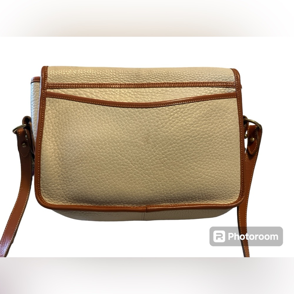 Dooney and Bourke pebbled leather shoulder bag cream brown - Picture 6 of 10